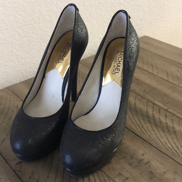 Sparkly Black Michael Kors Heels - Picture 1 of 3